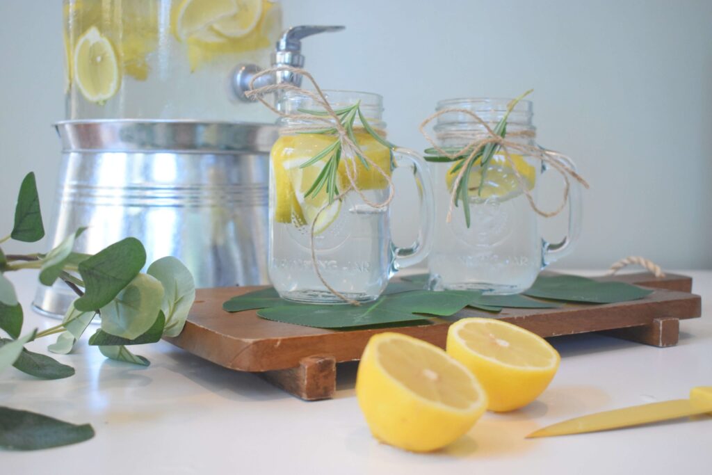 detox lemon and rosemary water